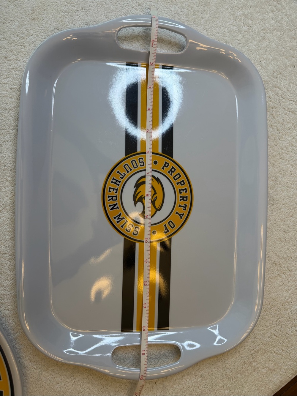 NCAA Southern Miss Golden Eagles Platter Chip Dip Set Excellent Condition - Picture 8 of 9